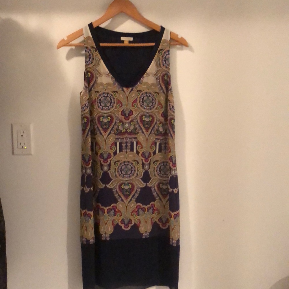 100% silk Paisley shift dress by Anthropologie